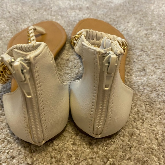NWT Gold and White Sandals - Picture 2 of 7